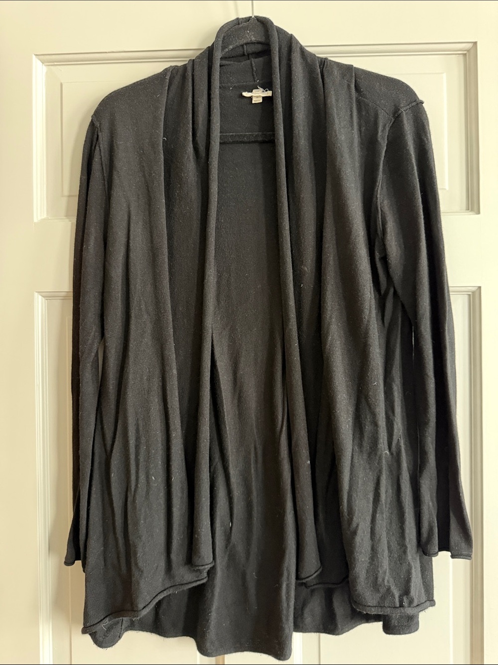 Soft Joie Black Open-Front Drape Cardigan